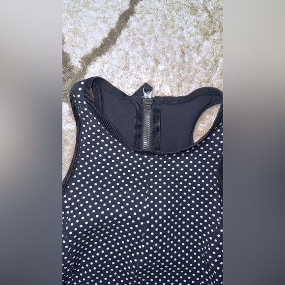 RARE Lululemon Here To There Dress - Biggy Dot- Navy Blue Polka Dot- Size Small - Picture 4 of 11